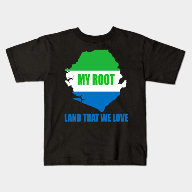 My Root,Sierra Leone Kids T-Shirt by alzo